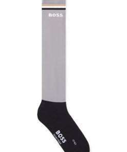 Hugo Boss-Equestrian riding socks with signature stripe and logo-hugo by hugo boss