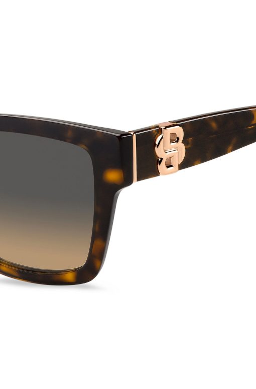 Hugo Boss Eyewear-Patterned-acetate sunglasses with Double B monogram-boss hugo - Image 2