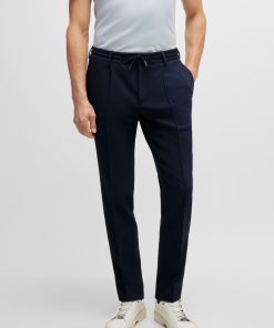 Hugo Boss-Slim-fit trousers in stretch wool-hugo boss near me