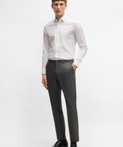 Hugo Boss-Slim-fit washable trousers in micro-patterned stretch fabric-hugo boss store 2