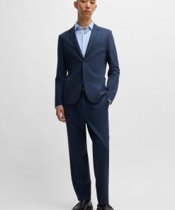 Hugo Boss Sport Coats-Slim-fit jacket in melange performance-stretch twill-boss near me 2