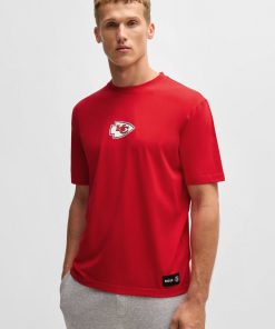 Hugo Boss T-Shirts-BOSS x NFL stretch-cotton T-shirt with special branding-boss outlet