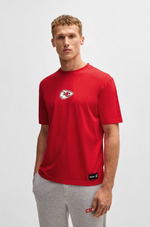 Hugo Boss T-Shirts-BOSS x NFL stretch-cotton T-shirt with special branding-boss outlet