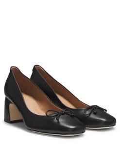 Hugo Boss Pumps-Heeled pumps in nappa leather with Double B monogram-boss store