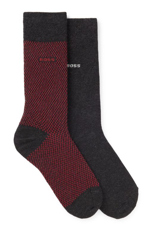 Hugo Boss Socks-Two-pack of regular-length socks with logo details-hugo