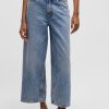 Hugo Boss Pants-High-waisted cropped jeans in black power-stretch denim-hugo 3