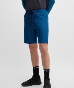 Hugo Boss Sweatshirts and Jogging Pants-Active-stretch shorts with decorative reflective details-hugo