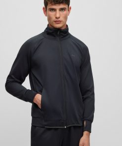 Hugo Boss Tracksuits-Zip-up sweatshirt in active-stretch fabric-hugoboss