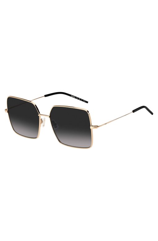 Hugo Boss Eyewear-Gold-tone sunglasses with black end-tips-hugo boss store near me