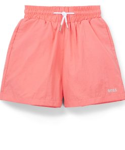 Hugo Boss-Kids’ shorts with metallic-effect logo-boss store near me