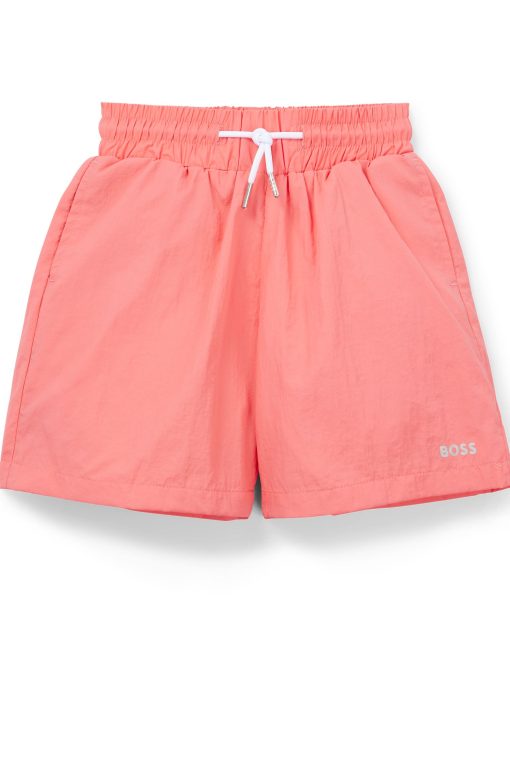 Hugo Boss-Kids' shorts with metallic-effect logo-boss store near me