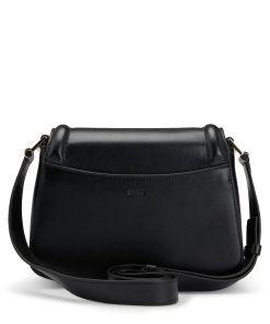 Hugo Boss Bags-Leather saddle bag with signature hardware and monogram-hugo boss store near me 2