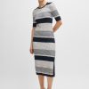 Hugo Boss Dresses-Bodycon dress with cut-out details and silver trimmings-hugoboss 3