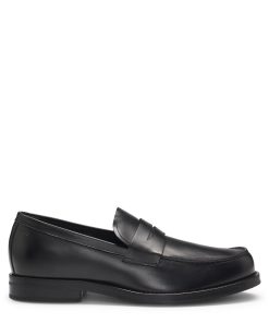 Hugo Boss Business Shoes-Dressletic slip-on penny loafers in leather-hugo boss near me 2