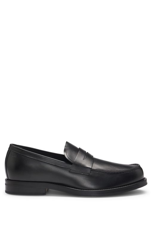 Hugo Boss Business Shoes-Dressletic slip-on penny loafers in leather-hugo boss near me - Image 2