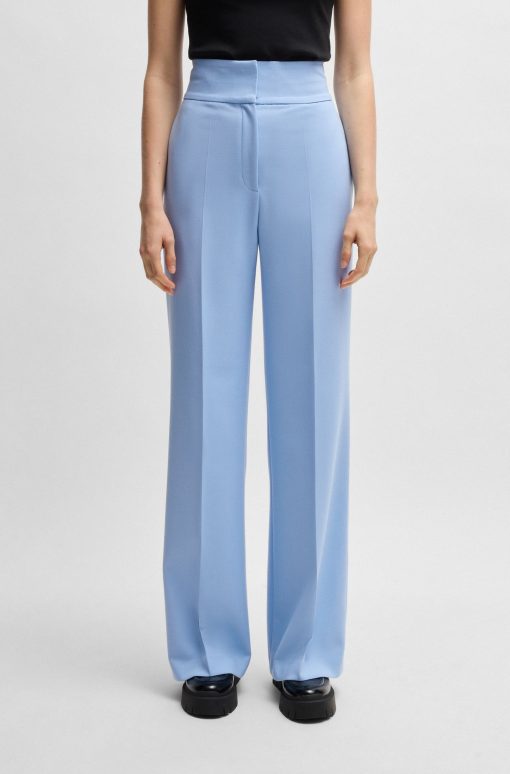 Hugo Boss Pants-Regular-fit high-waisted trousers with flared leg-hugo boss store