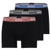 Hugo Boss Underwear-Three-pack of stretch-cotton trunks with logo waistbands-hugoboss 4