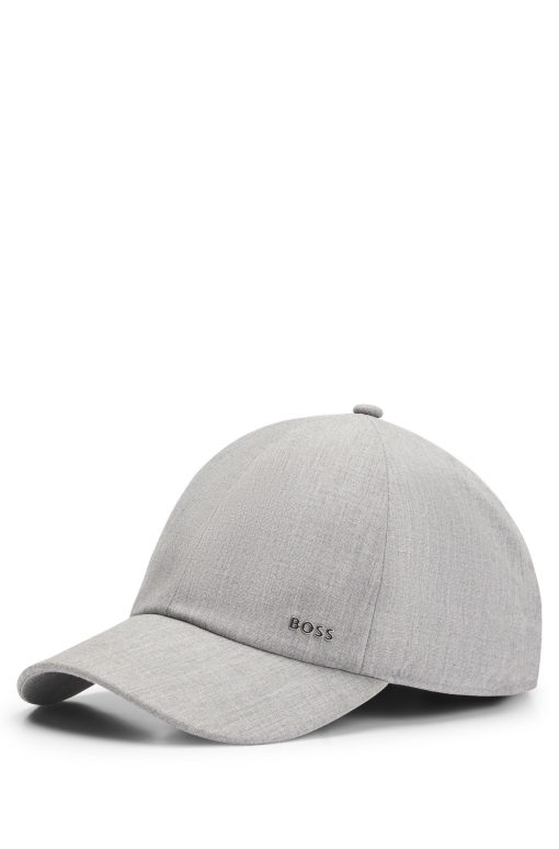 Hugo Boss-Peached-twill cap with logo lettering-hugo