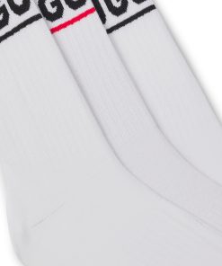 Hugo Boss Underwear, Pajamas, and Socks-Three-pack of short-length socks with logo-boss store near me 2