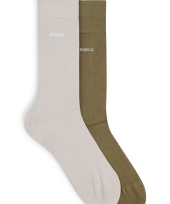 Hugo Boss Socks-Two-pack of regular-length socks in soft viscose bamboo-boss outlet