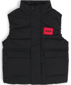 Hugo Boss-Kids’ puffer gilet with red logo label-hugo boss near me 2