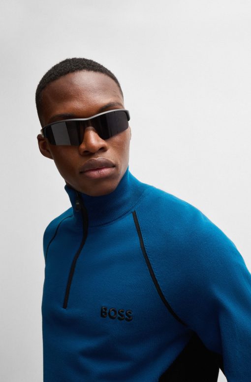 Hugo Boss Sweaters and Cardigans-Sweater with color-blocking and logo-boss store near me - Image 2