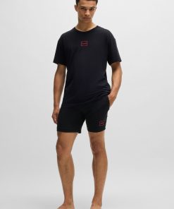 Hugo Boss Sweatshirts and Jogging Pants-Stretch-cotton shorts with frame logo-hugo boss sale 2