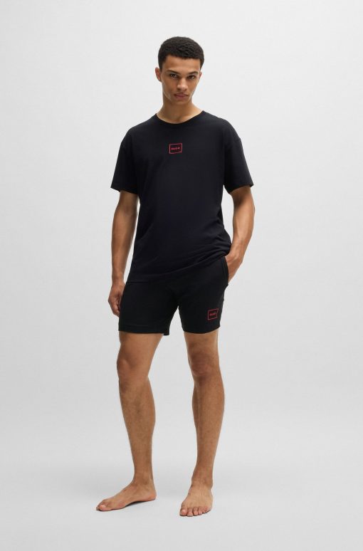 Hugo Boss Sweatshirts and Jogging Pants-Stretch-cotton shorts with frame logo-hugo boss sale - Image 2