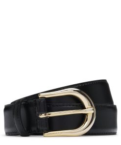 Hugo Boss Belts-Italian-leather belt with logo buckle-hugo boss outlet