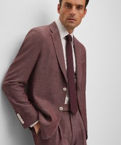 Hugo Boss Suits-Slim-fit suit in a patterned wool blend-hugo boss sale 2