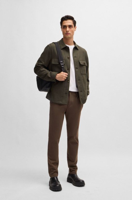 Hugo Boss-Relaxed-fit overshirt in wool-boss outlet - Image 2