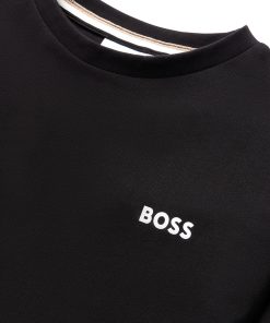 Hugo Boss-Kids’ long-sleeved T-shirt in cotton with logo print-hugo boss sale 2