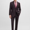 Hugo Boss Suits-Slim-fit suit in patterned stretch wool-boss store 3