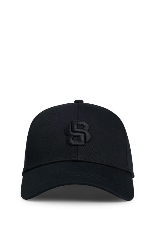 Hugo Boss-Cotton-twill cap with embroidered Double B monogram-hugo boss near me - Image 2