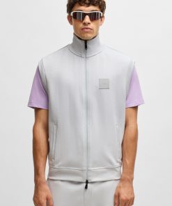 Hugo Boss Tracksuits-Sleeveless zip-up sweatshirt in cotton-boss near me