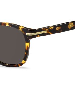 Hugo Boss Eyewear-Tortoiseshell-acetate sunglasses with signature hardware-hugo boss sale 2