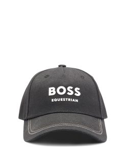 Hugo Boss-Equestrian five-panel cap with logo details-hugo boss outlet