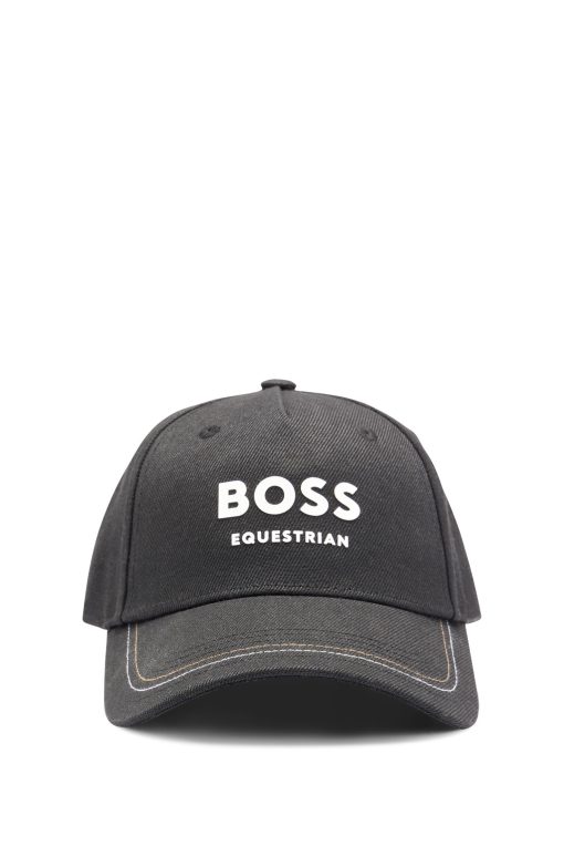 Hugo Boss-Equestrian five-panel cap with logo details-hugo boss outlet