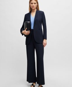 Hugo Boss Tailored Jackets-Regular-fit jacket with edge-to-edge front-boss near me 2