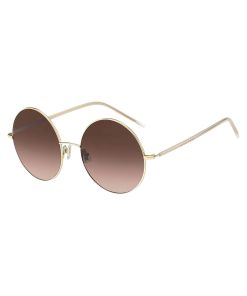 Hugo Boss Eyewear-Round sunglasses in gold-tone titanium-boss outlet