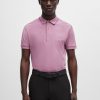 Hugo Boss Polo Shirts-Cotton-piqué slim-fit polo shirt with tonal logo-hugo boss outlet 4