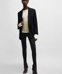 Hugo Boss Tops-Naomi x BOSS ribbed long-sleeve top-boss near me 2