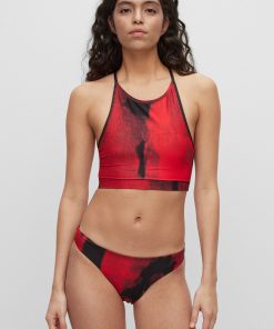 Hugo Boss-Printed bikini bralette in quick-drying stretch fabric-boss store 2