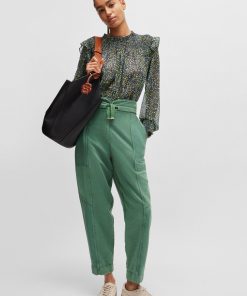 Hugo Boss Blouses-Regular-fit blouse in printed crepe Georgette-hugo boss store near me 2