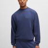 Hugo Boss Sweatshirts and Jogging Pants-Cotton-terry hoodie with signature-stripe tape-boss outlet 4