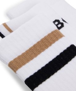 Hugo Boss Socks-Three-pack of short socks with stripes-hugo boss sale 2