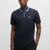 Hugo Boss Polo Shirts-BOSS x MATTEO BERRETTINI  slim-fit polo shirt in engineered jacquard jersey-hugoboss 4