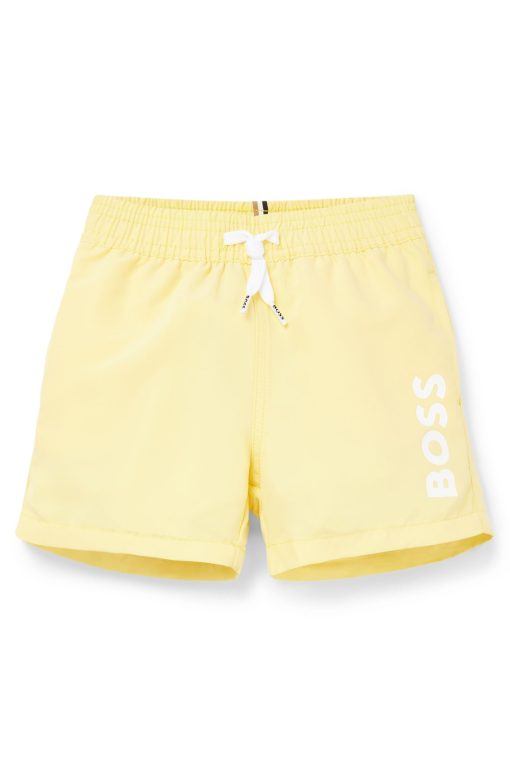 Hugo Boss-Kids' shorts in French terry with vertical logo print-hugo boss outlet