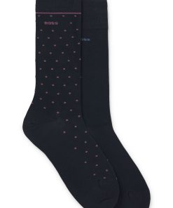 Hugo Boss Socks-Two-pack of regular-length socks with logo details-hugo boss sale