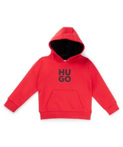 Hugo Boss-Kids’ hoodie with stacked logo-hugo by hugo boss